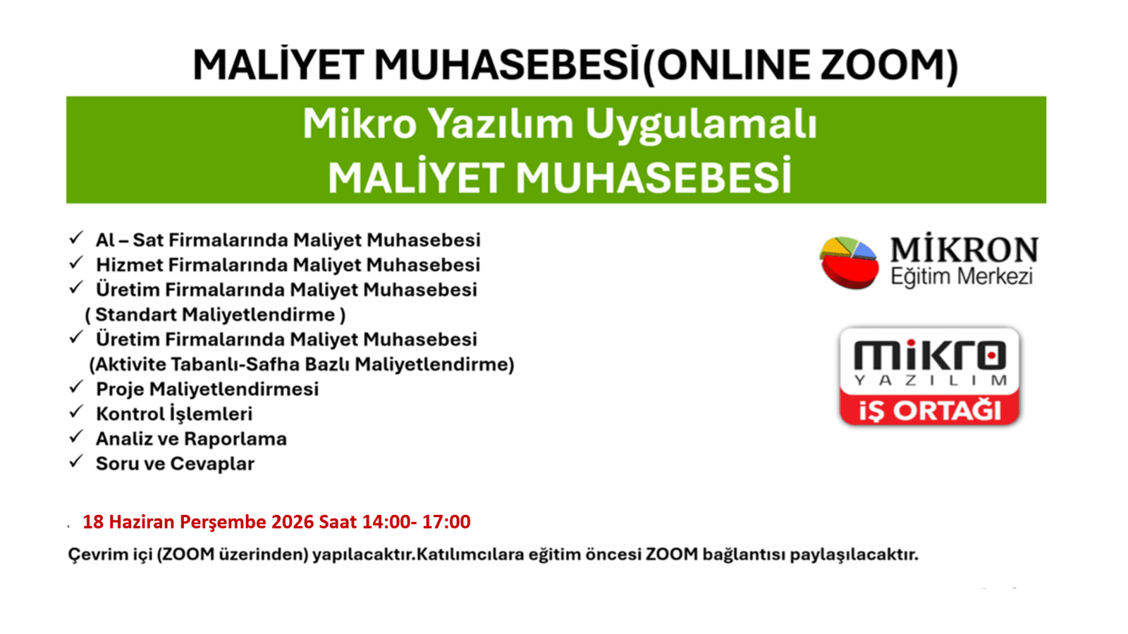 MİKRO YAZILIM UYGULAMALI - ÜRETİM YONETİMİ - MAYIS 2025