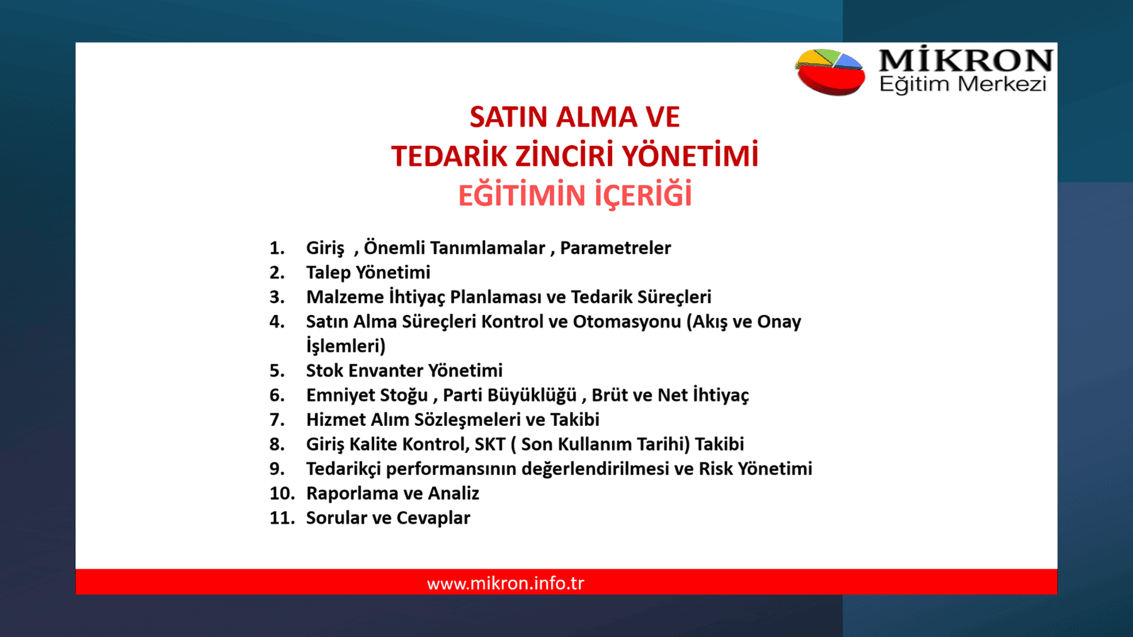 MİKRO YAZILIM UYGULAMALI - ÜRETİM YONETİMİ - MAYIS 2025