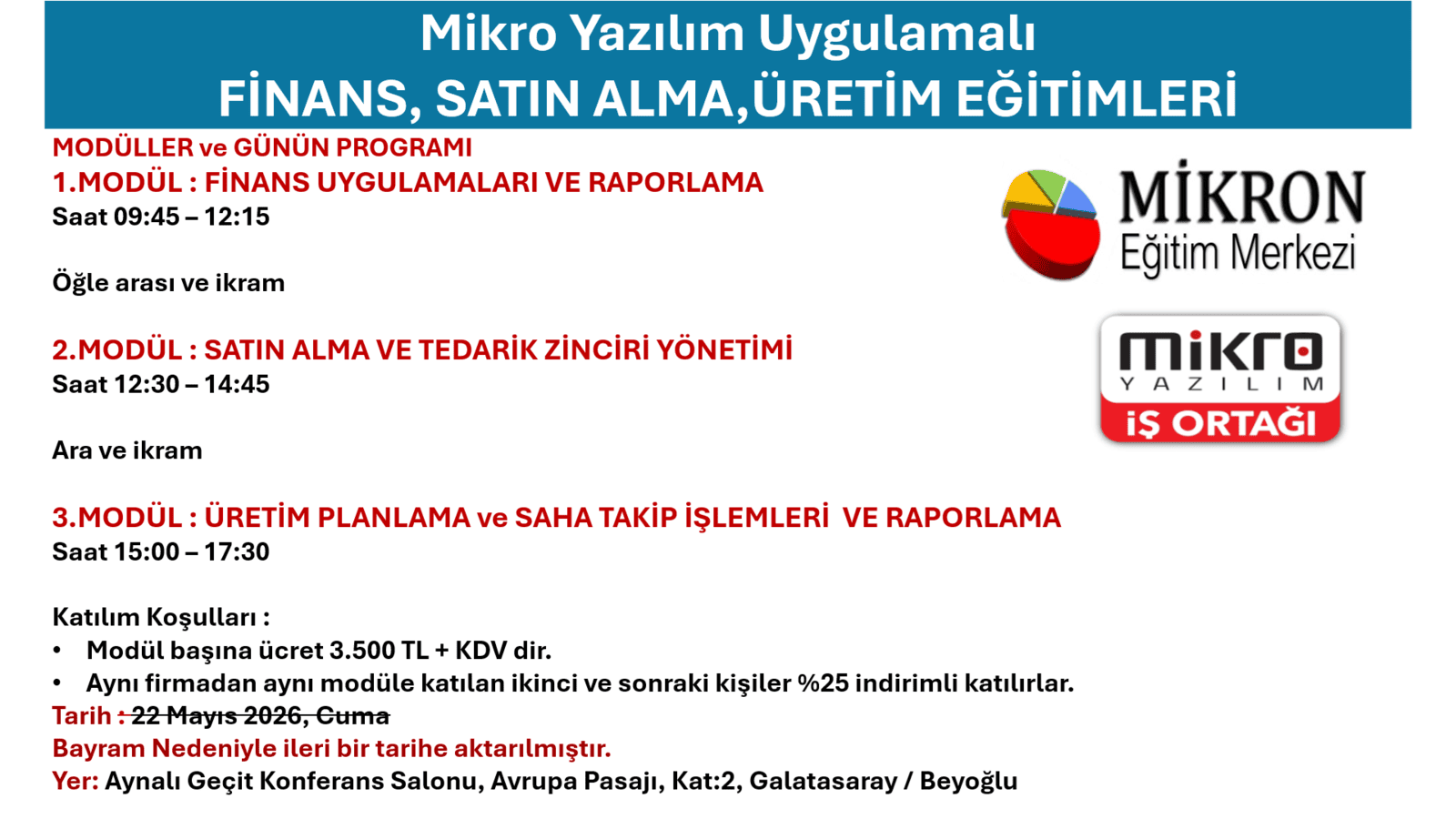 MİKRO YAZILIM UYGULAMALI - ÜRETİM YONETİMİ - MAYIS 2025
