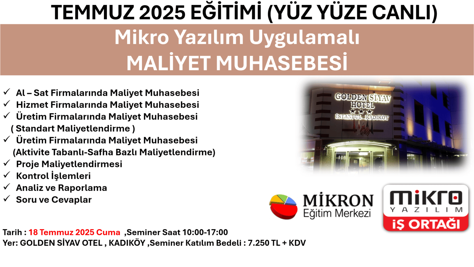 MİKRO YAZILIM UYGULAMALI - ÜRETİM YONETİMİ - MAYIS 2025